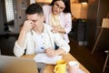 Stressed depressed unhappy man looking frustrated Royalty Free Stock Photo