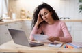 Stressed Female Entrepreneur Working With Papers And Laptop At Home Royalty Free Stock Photo