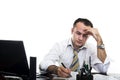 Stressed & frustrated businessman Royalty Free Stock Photo