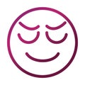 Stressed funny smiley emoticon face expression gradient style icon