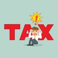 Stressed man have tax burden vector image