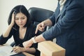 Stressed out person with boss counting deadline. Royalty Free Stock Photo