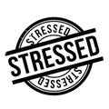 Stressed rubber stamp