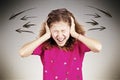 Stressed teen girl screaming, shouting Royalty Free Stock Photo