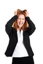 Stressed woman Royalty Free Stock Photo