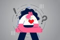 Stressed woman feel depressed suffer from breakup