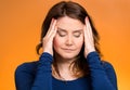 Stressed woman having so many thoughts Royalty Free Stock Photo