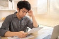 Stressed Young Businessman Facing Financial Loss in Corporate Office Royalty Free Stock Photo