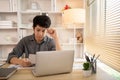 Stressed Young Businessman Facing Financial Loss in Corporate Office Royalty Free Stock Photo