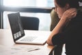 Stressed Young businesswoman thinking Royalty Free Stock Photo