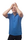 Stressed Young Man Having Pain of Headache Royalty Free Stock Photo