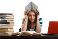 Stressed young woman Royalty Free Stock Photo