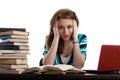 Stressed young woman Royalty Free Stock Photo