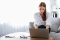 Stressed young woman has financial problems credit card debt to pay utmost Royalty Free Stock Photo