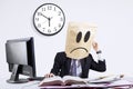 Stressful anonymous businessman in office 1 Royalty Free Stock Photo