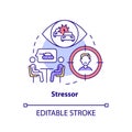 Stressor concept icon