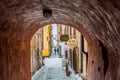 Stret view of the Gamla stan  or Staden mellan broarna, the old town of Stockholm, Sweden Royalty Free Stock Photo