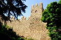 Stretch of ancient city walls in Monselice town in the province of Padua in the Veneto (Italy) Royalty Free Stock Photo