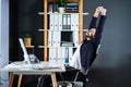 Stretch Exercise At Office Stretches While Sitting