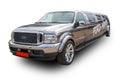 Stretch Ford Excursion Limousine. White background