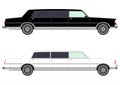 Stretch limo in two colors Royalty Free Stock Photo