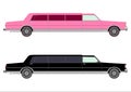 Stretch limo in two colors Royalty Free Stock Photo
