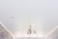 Stretch matte ceiling in the room after repair Royalty Free Stock Photo