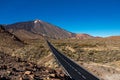 Stretch of road going through Teide National Park, Tenerife, leading to Montana Blanca. The landscape throughout this park is very