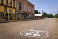 Stretch of the US Route 66 in the city of Atlanta, Illinois, USA