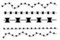 Stretch barbed tape illustration Barrier wire for prison