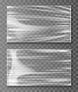 Stretched cellophane banner crumpl folded texture Royalty Free Stock Photo