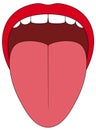 Stretched Out Tongue Illustration Icon