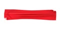 Stretched red adhesive tape. Vector realistic illustration.