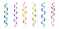The stretched slinky toy set showcases a vibrant, isolated rainbow spring, generated through 3D rendering techniques Royalty Free Stock Photo