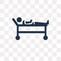 Stretcher vector icon isolated on transparent background, Stretcher transparency concept can be used web and mobile