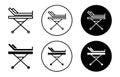 Stretcher vector icon Outline flat Icon