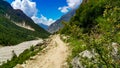 Himalayan landscape with wild natural beauty, Gangotri National Park, the glacial source of River Ganga / Ganges Royalty Free Stock Photo