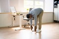Stretching Office Workout. Desk Stretch Exercise Royalty Free Stock Photo