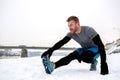 Stretching and worming up before workout Royalty Free Stock Photo