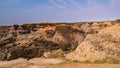 Striated hills and slumps beside the Overlook Royalty Free Stock Photo