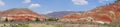 Striated red and brown paleosols in the Painted Hills Royalty Free Stock Photo