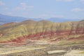 Striated red and brown paleosols in the Painted Hills Royalty Free Stock Photo