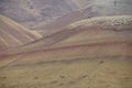 Striated red and brown paleosols in the Painted Hills Royalty Free Stock Photo