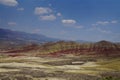 Striated red and brown paleosols in the Painted Hills Royalty Free Stock Photo