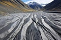 striation patterns in a glacial valley Royalty Free Stock Photo