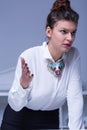 Strict angry businesswoman Royalty Free Stock Photo