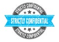 strictly confidential round stamp with ribbon. label sign Royalty Free Stock Photo