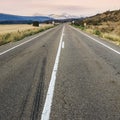 Stright asphalt road in Spain