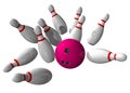 Strike during a bowling game