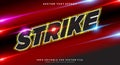 Strike flash lightning typography editable text effect Royalty Free Stock Photo